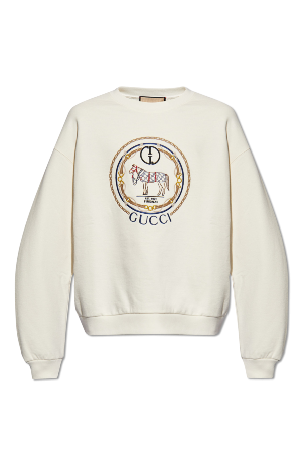 Cream gucci hoodie best sale